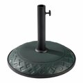 International Caravan Compound Resin Basket Weave Umbrella Stand, Dark Green 23800-15-FG